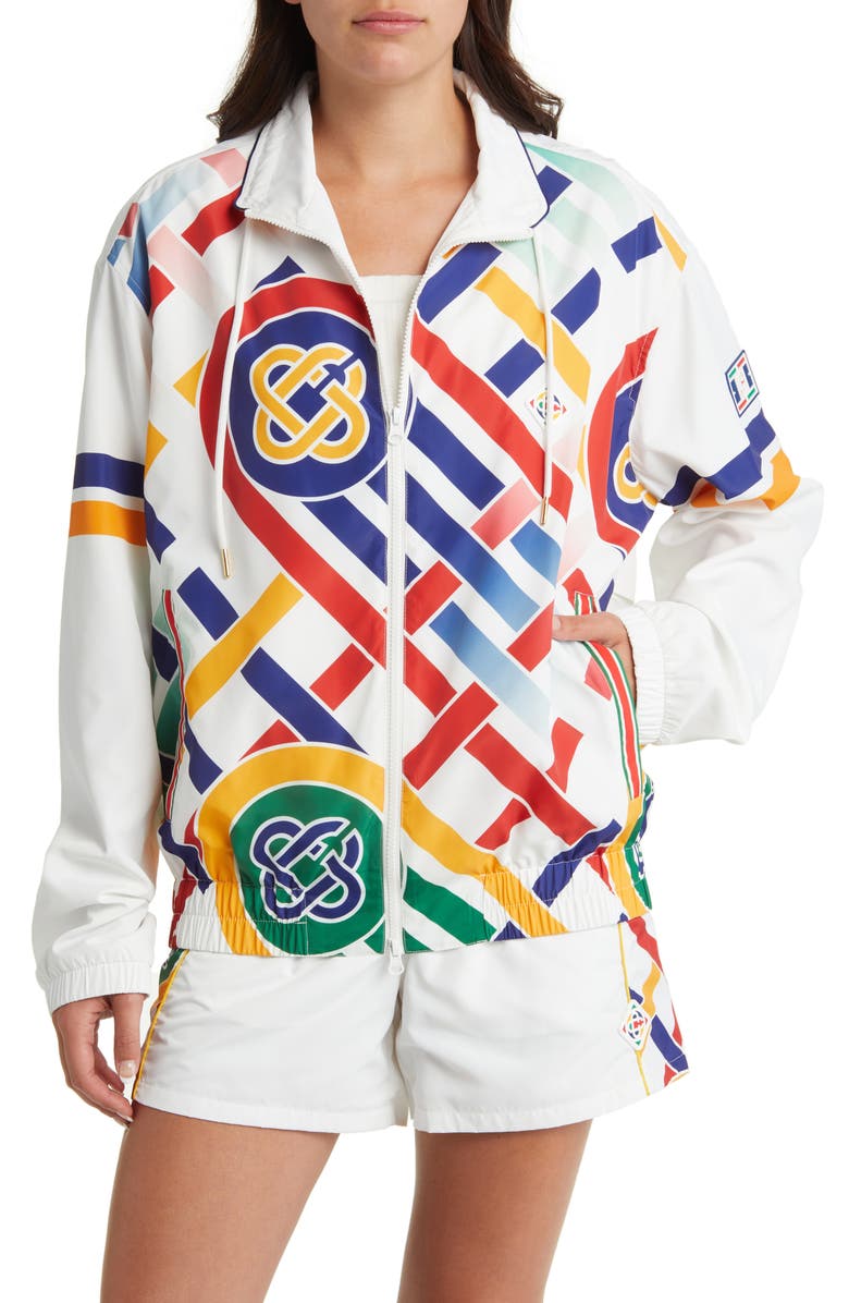 Casablanca Ping Pong Shell Track Jacket, Alternate, color,