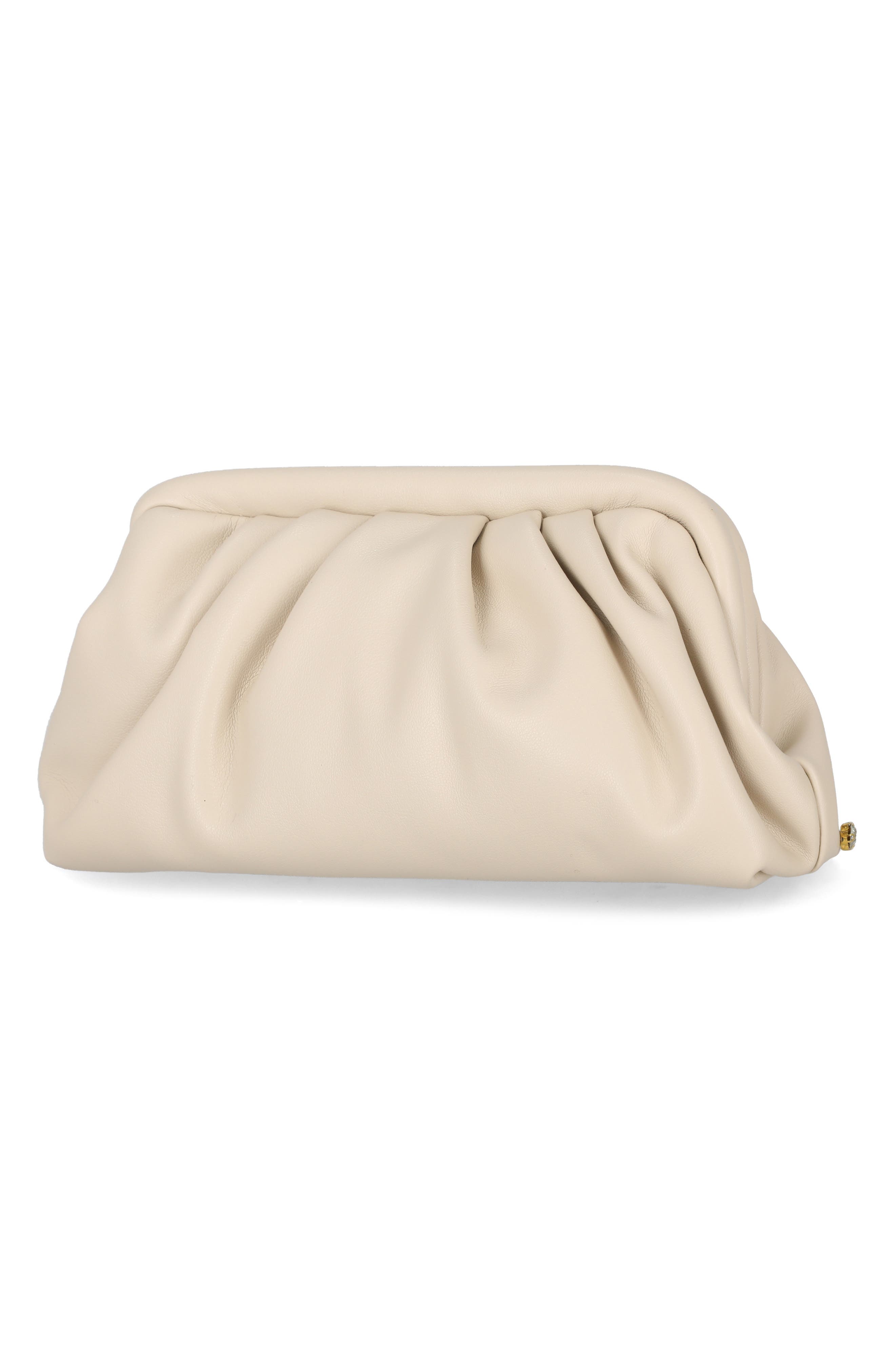 Violetta Studded Clutch, Alternate, color, BONE