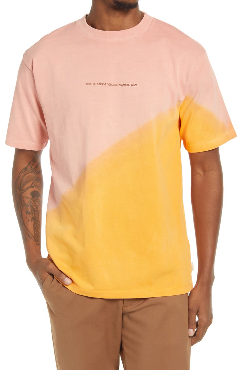 Scotch & Soda Men's Gradient Tie Dye T-Shirt, Main, color, 