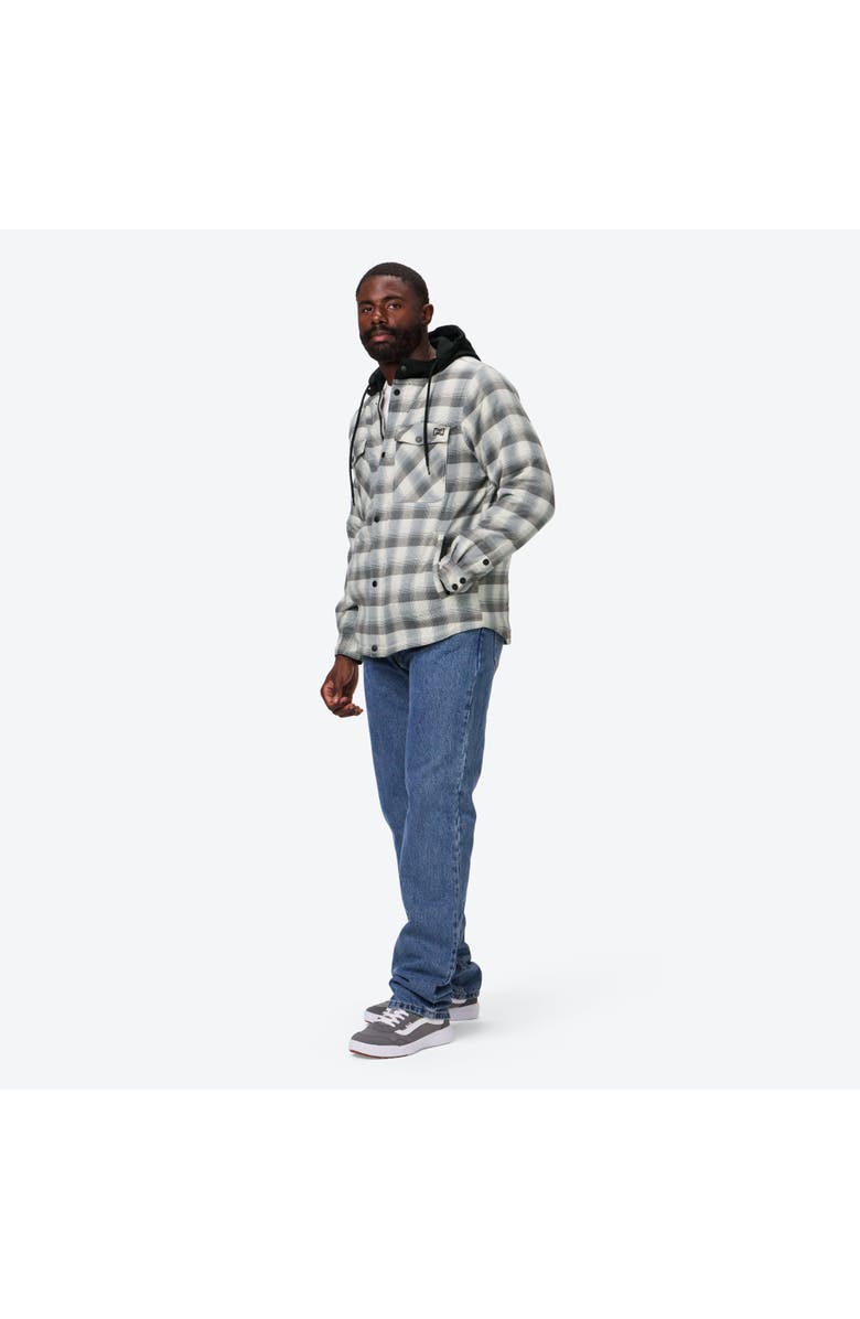 Mobile Warming Flannel Heated Hooded Jacket, Alternate, color, Grey