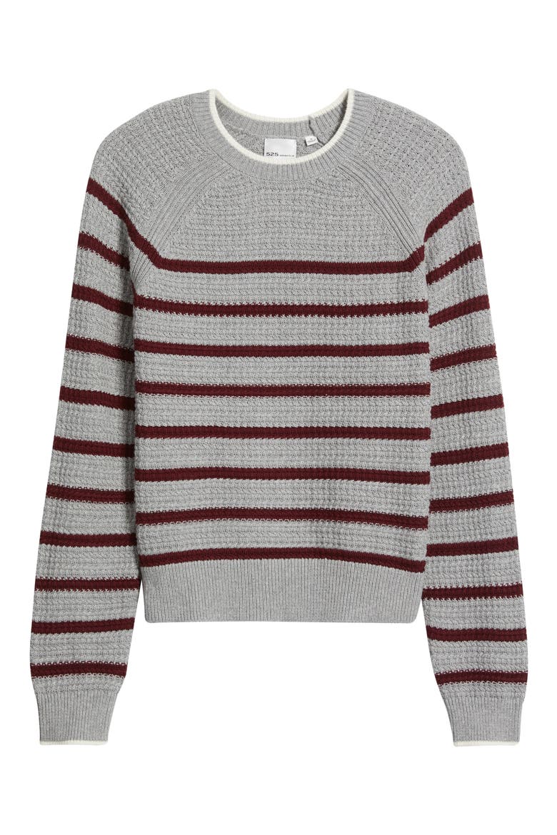 Brooks Stripe Cotton Pullover Sweater, Alternate, color, GREY MIST MULTI