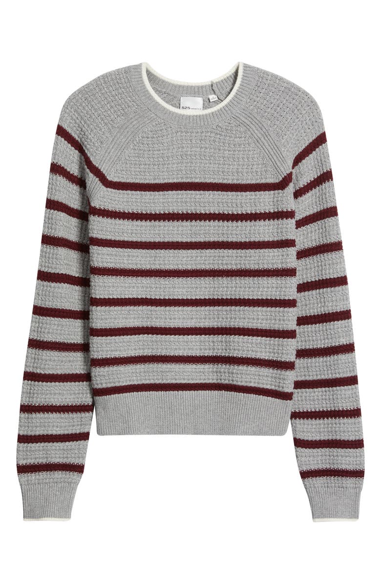 525 america Brooks Stripe Cotton Pullover Sweater, Alternate, color, Grey Mist Multi