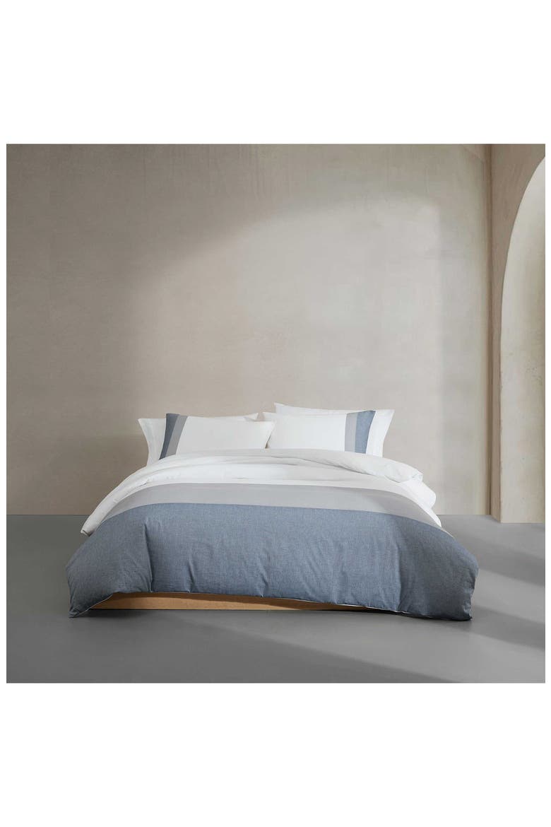 Chambray Handkerchief Cotton Blend Comforter & Shams Set, Alternate, color, LIGHT / MEDIUM BLUE