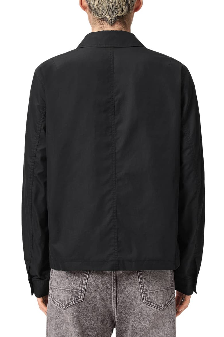 Trey Cotton Blend Jacket, Alternate, color, JET BLACK