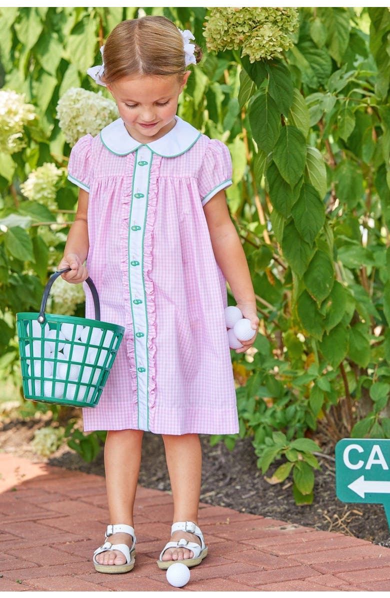 Little English Kids' Ruffled Sally Dress Blend, Alternate, color, Golf