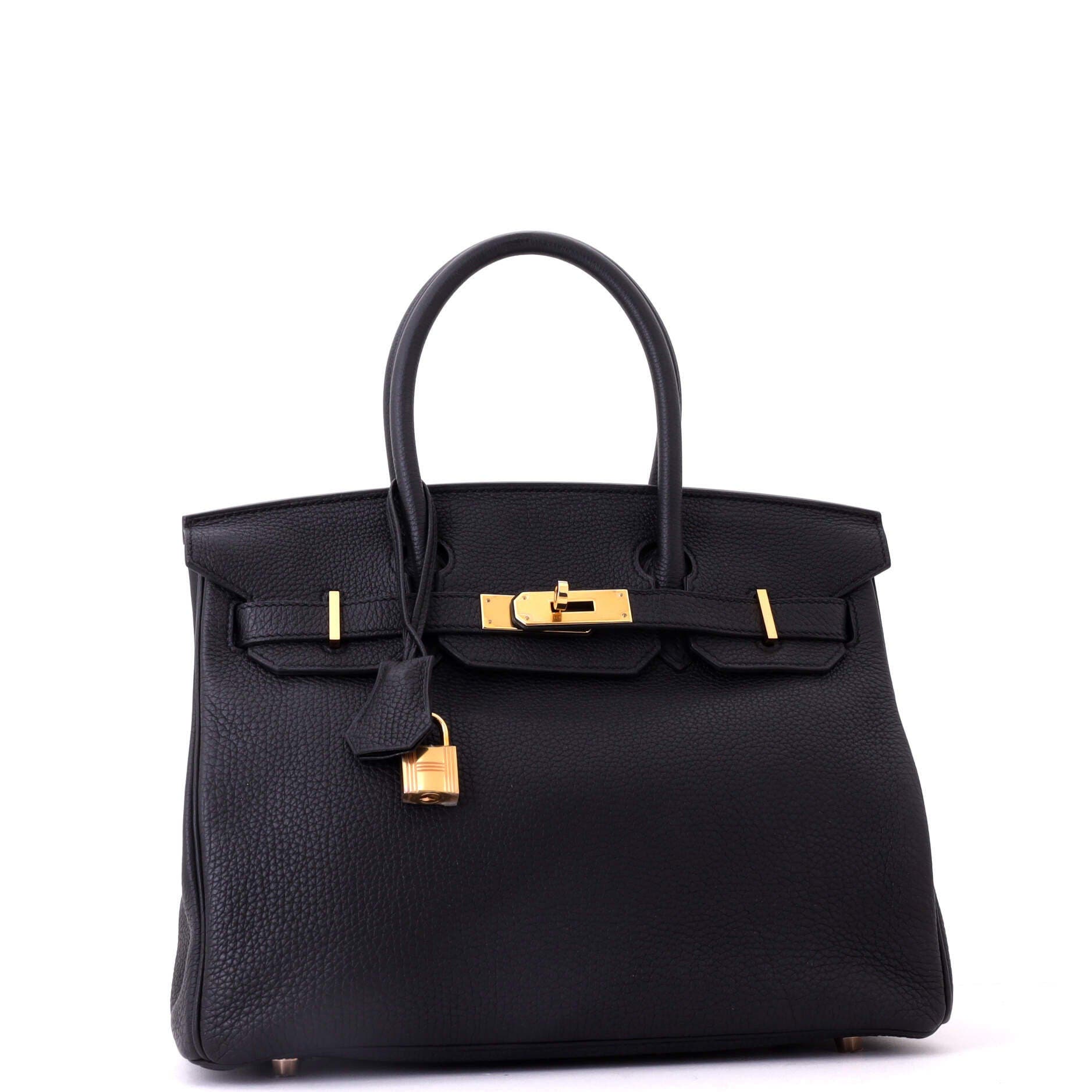 Pre-Owned Hermes Birkin Handbag Black Togo with Rose Gold Hardware 30, Alternate, color, Noir