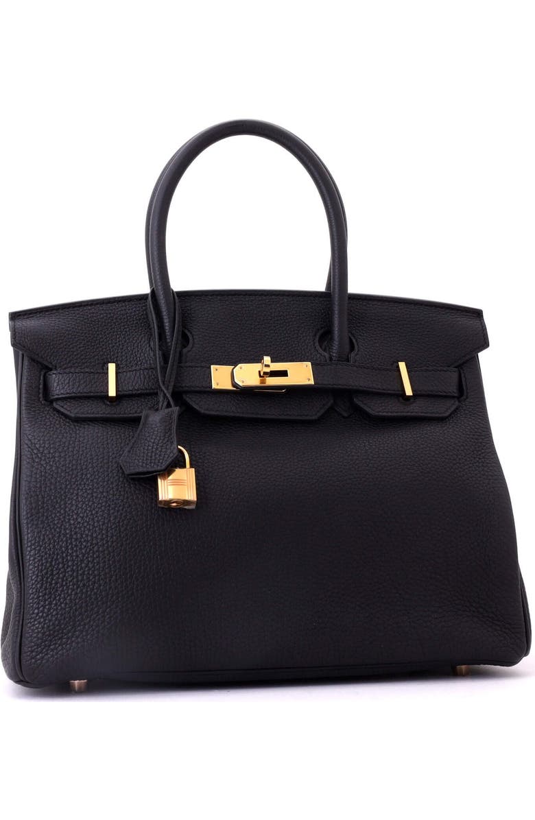 Pre-Owned Hermes Birkin Handbag Black Togo with Rose Gold Hardware 30, Alternate, color, Noir