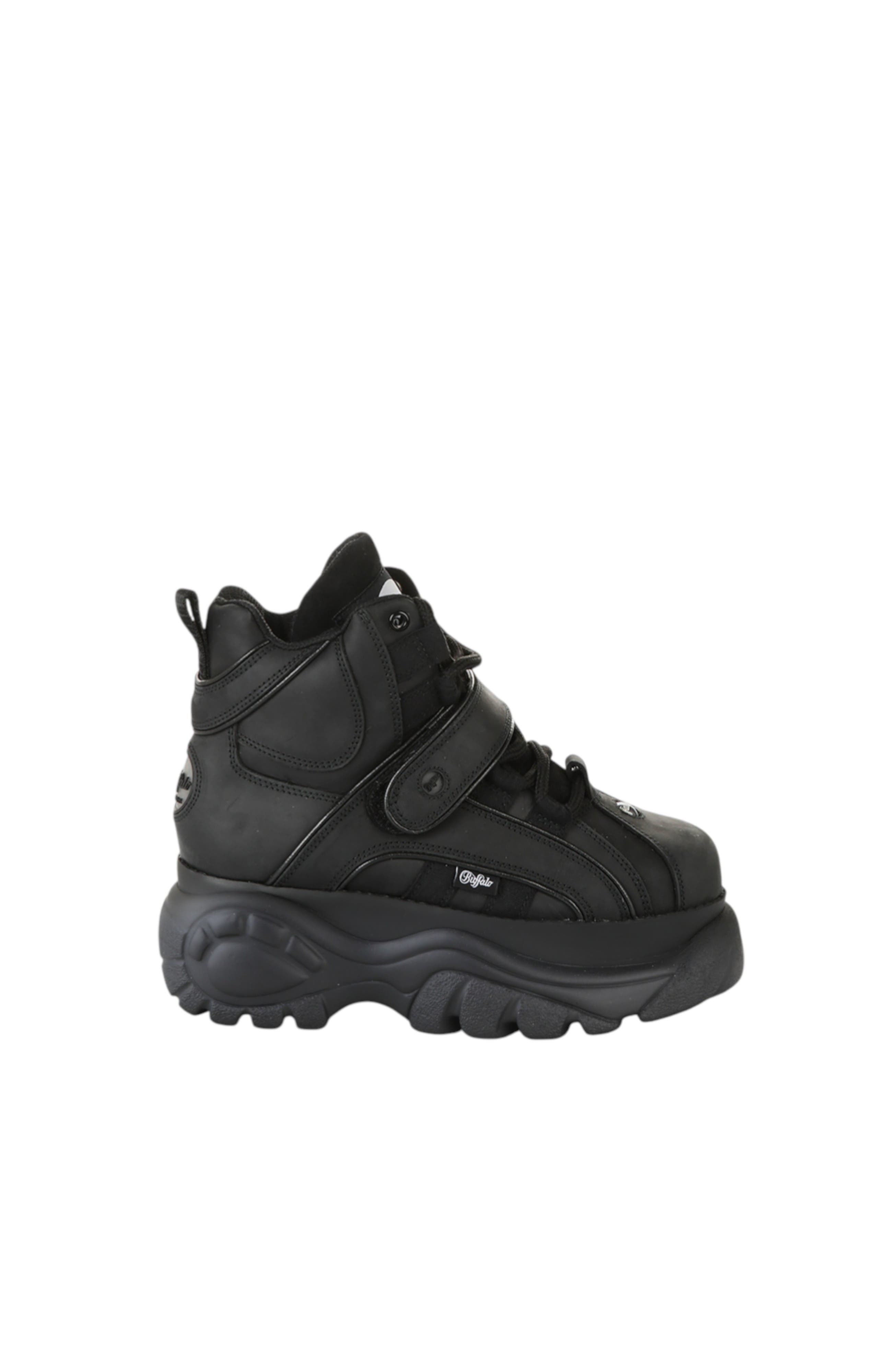 Buffalo Boots Classic High Leather Sneaker, Main, color, Black