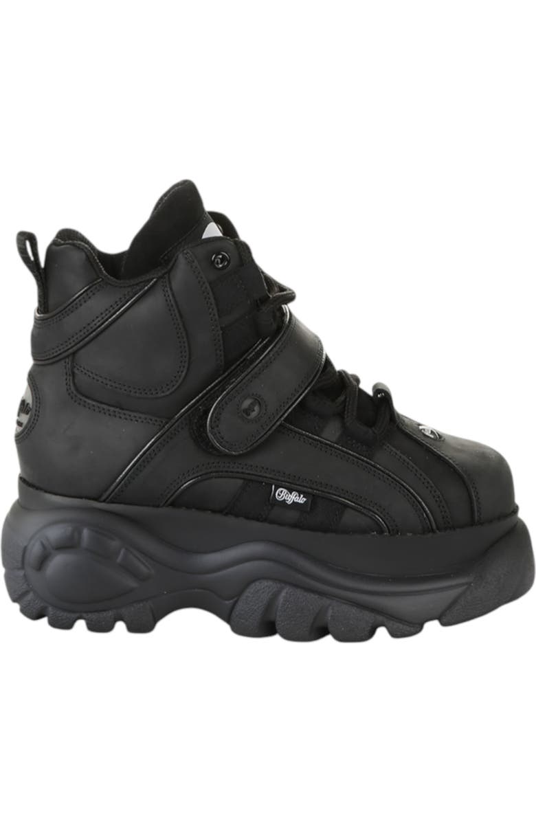 Buffalo Boots Classic High Leather Sneaker, Main, color, Black