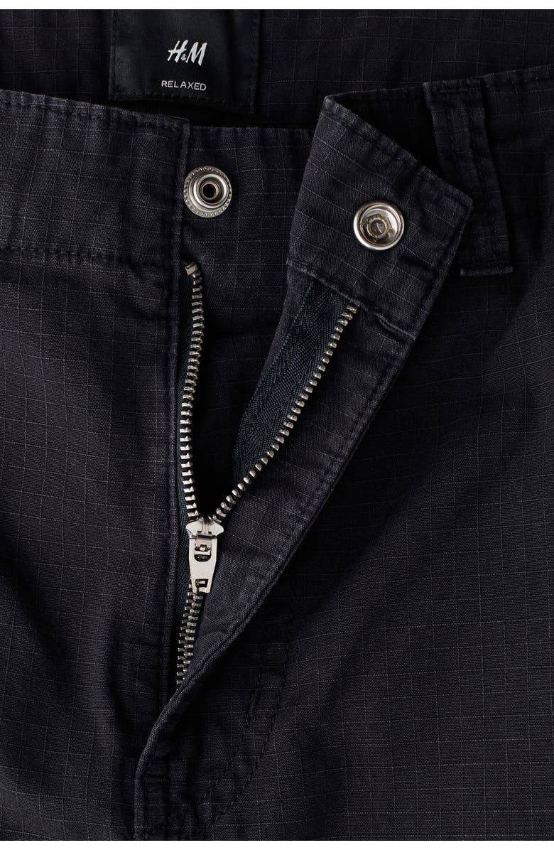 H&M Relaxed Fit Trousers, Alternate, color, Dark Gray