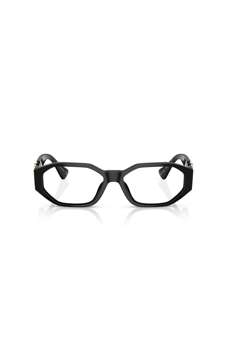 Versace 56mm Irregular optical glasses, Alternate, color, Black