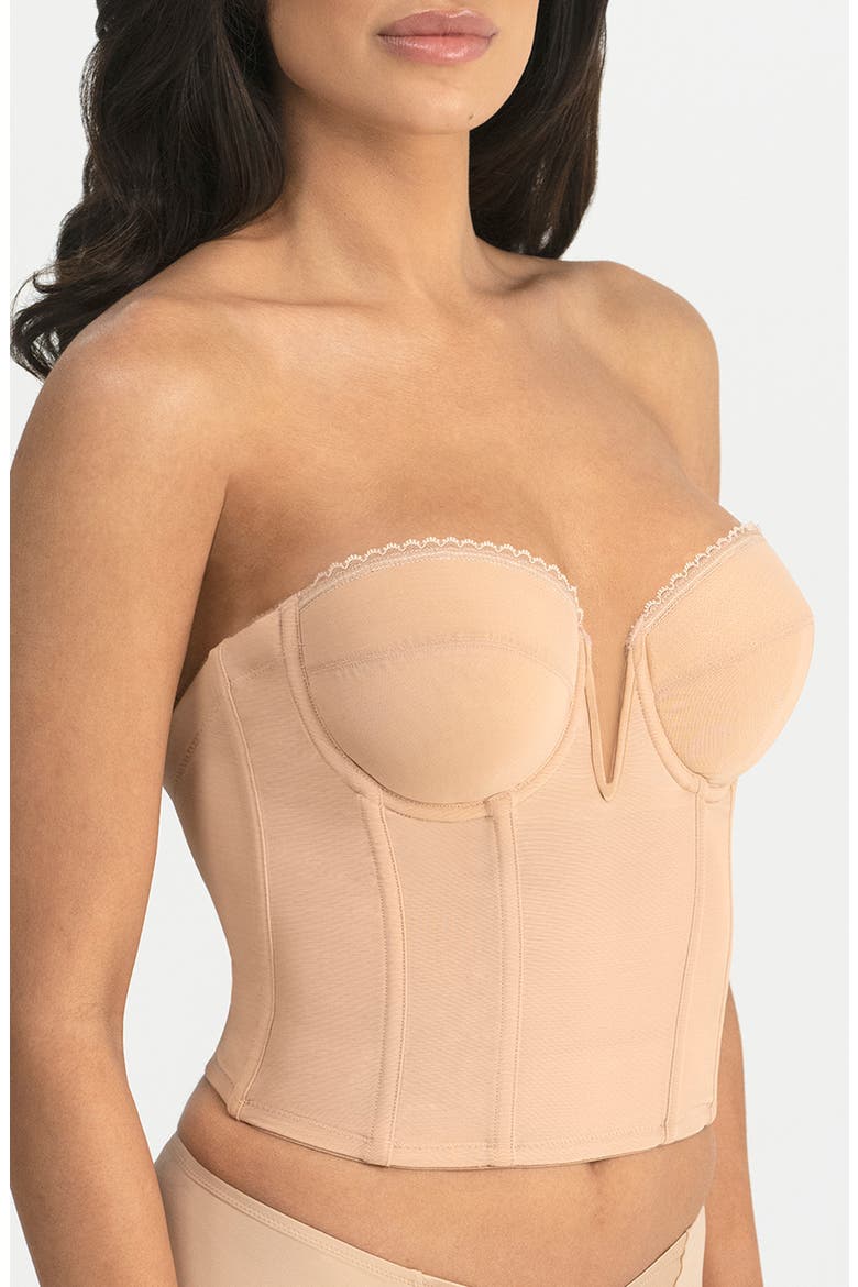 Valerie Underwire Bustier, Alternate, color, MOCHA