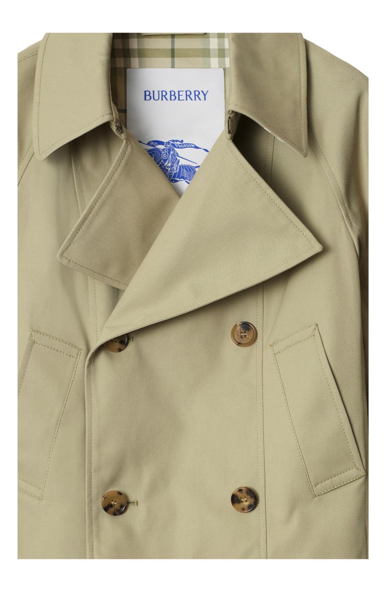 Burberry Cotton Blend Trench Jacket, Alternate, color, Skylark