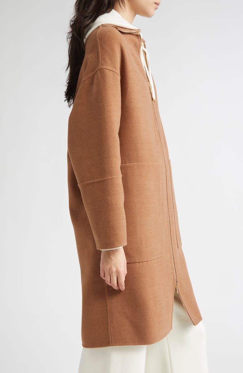 Eleventy Zip Front Wool Coat, Alternate, color, 169-02 Vicuna And Sa