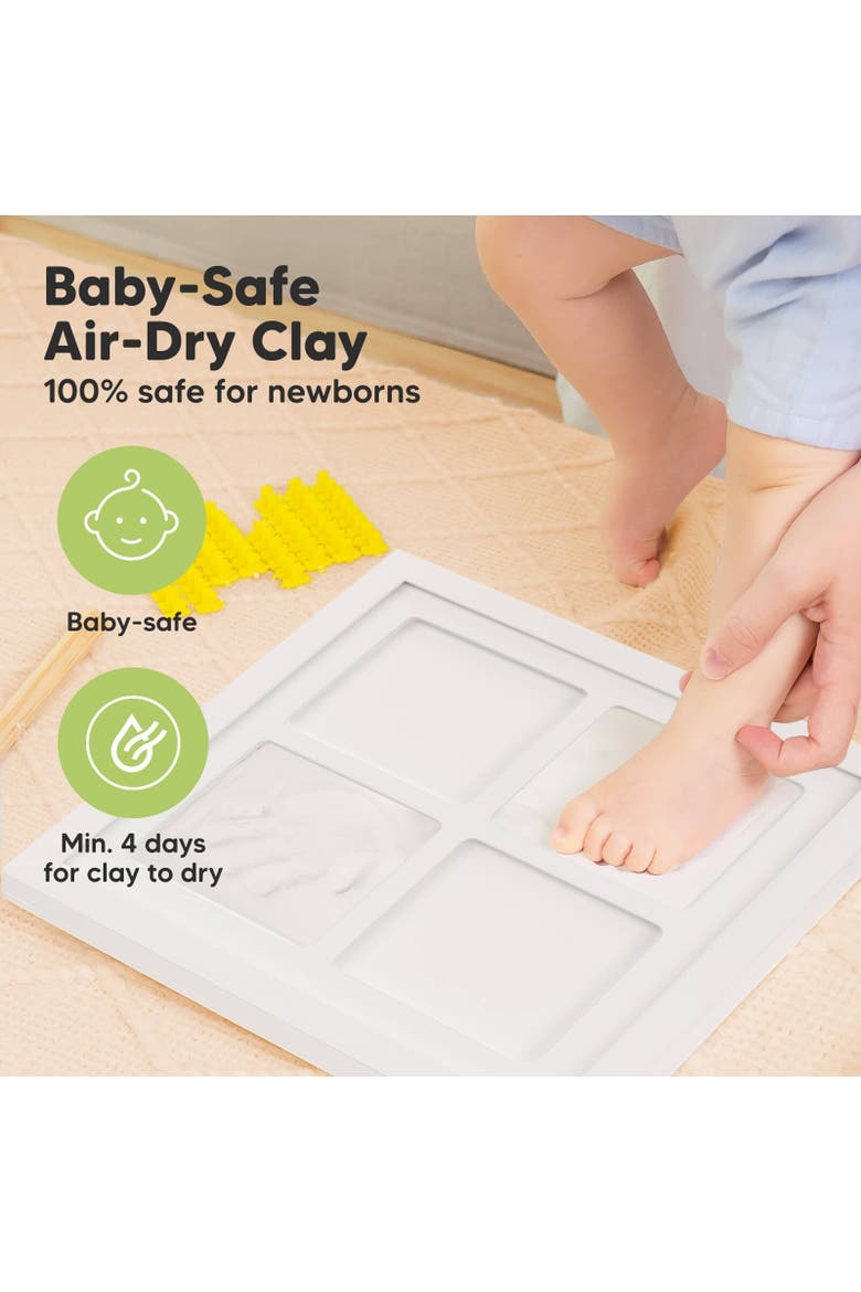 Ever Baby Hand & Footprint Keepsake Frame, Alternate, color, Alpine White