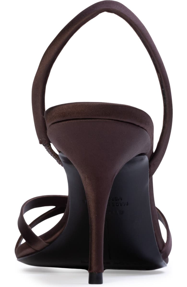BLACK SUEDE STUDIO Jolla 80 Satin Slingback Sandal, Alternate, color, Cacao Satin