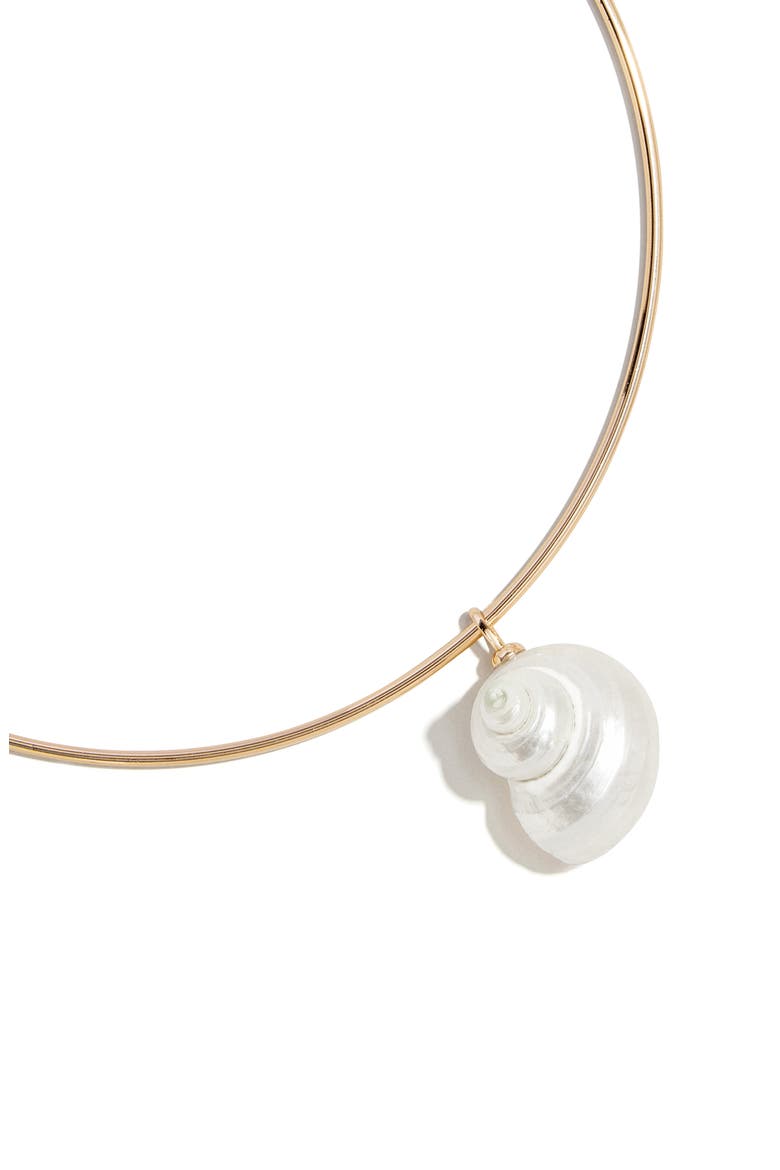 Santana Shell Collar Necklace, Alternate, color, PEARL