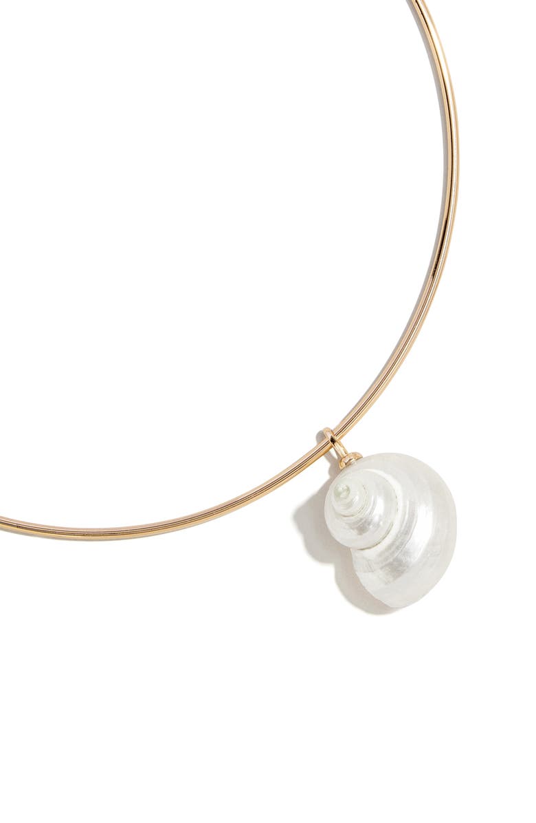 BaubleBar Santana Shell Collar Necklace, Alternate, color, Pearl