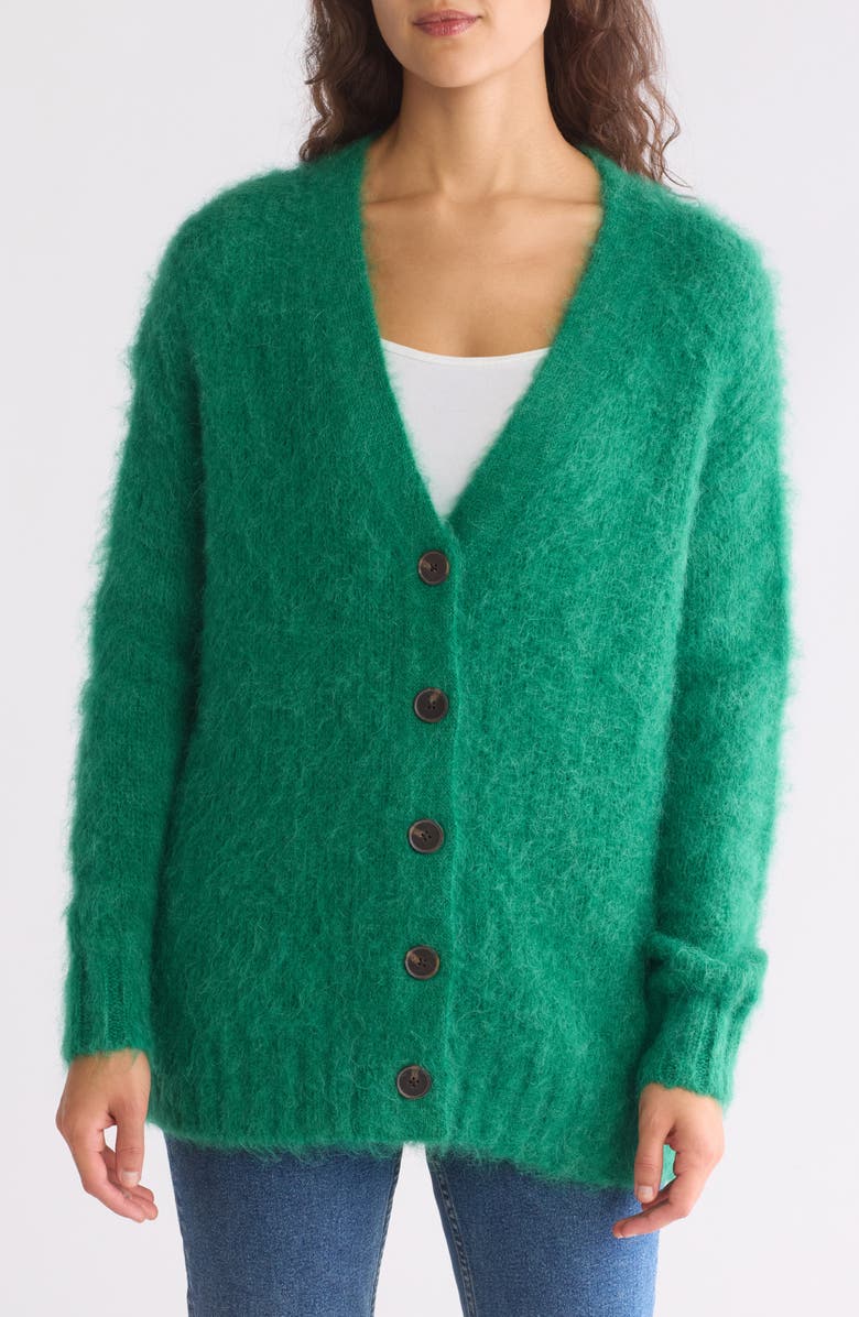 Rebecca Taylor Brushed Mohair Blend Cardigan, Main, color, 