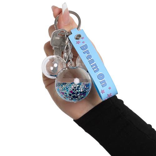 Disney Mickey Mouse Shaped Liquid Keychain In Blue