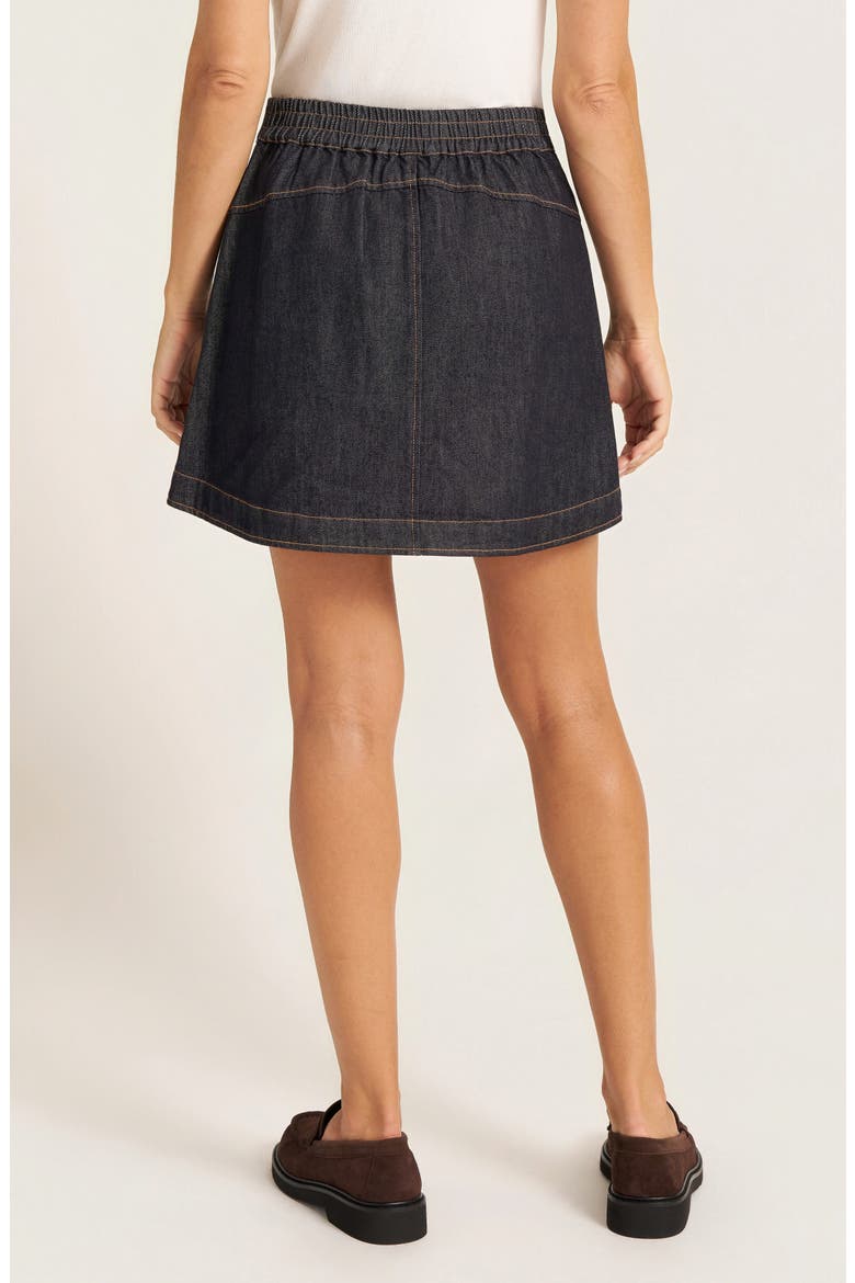 Nessa Seamed Miniskirt, Alternate, color, DENIM