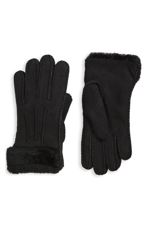 Exposed Genuine Shearling Sheepskin Gloves