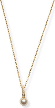 Argento Vivo Sterling Silver Faux Pearl Pendant Necklace