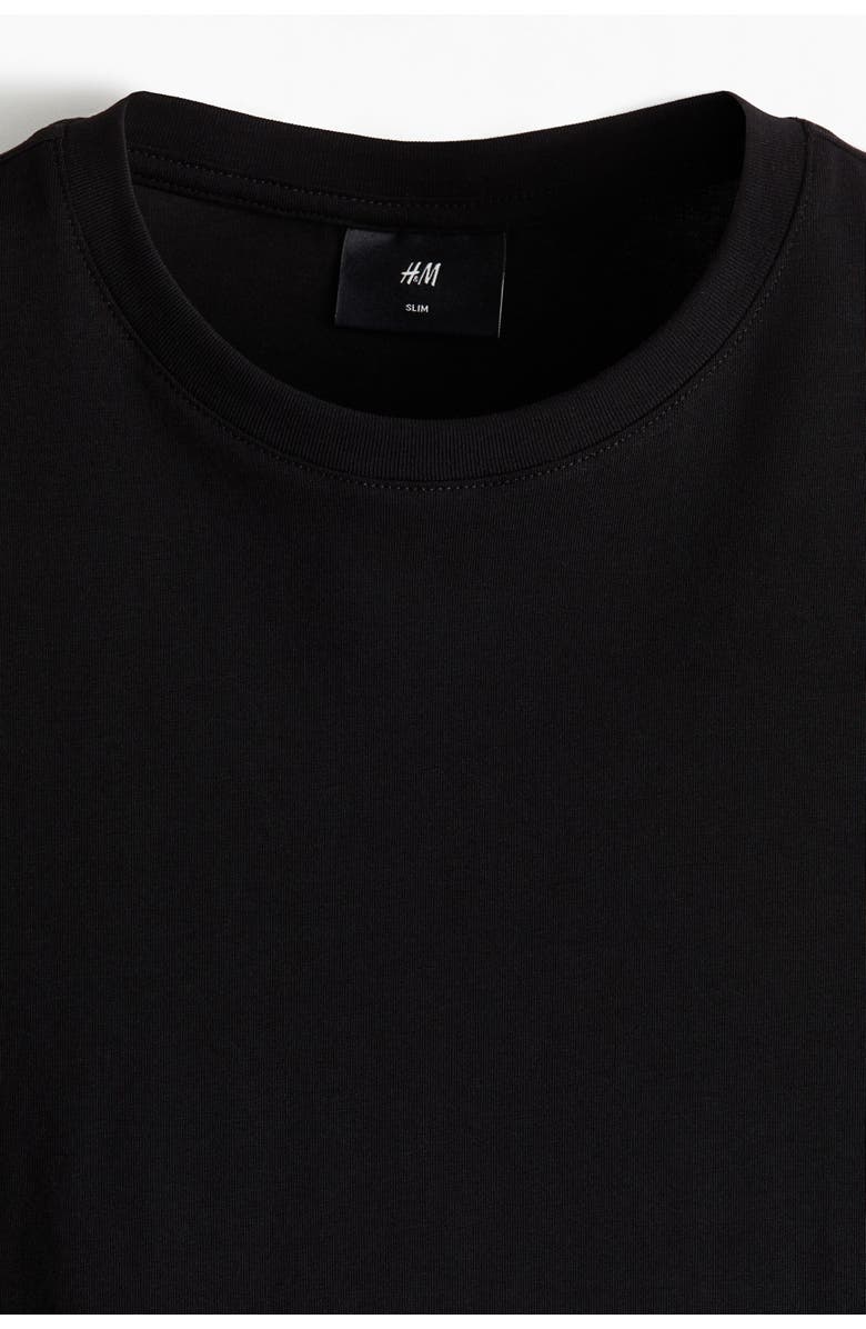 H&M 3-pack Slim Fit T-shirts, Alternate, color, Light Gray Melange/Black/White