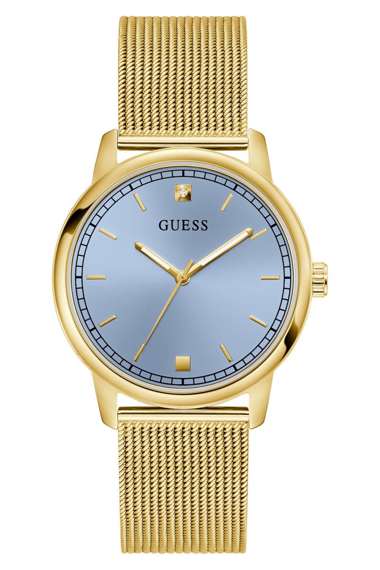 Chandler Mesh Strap Watch, 40mm, Main, color, BLUE/ GOLD