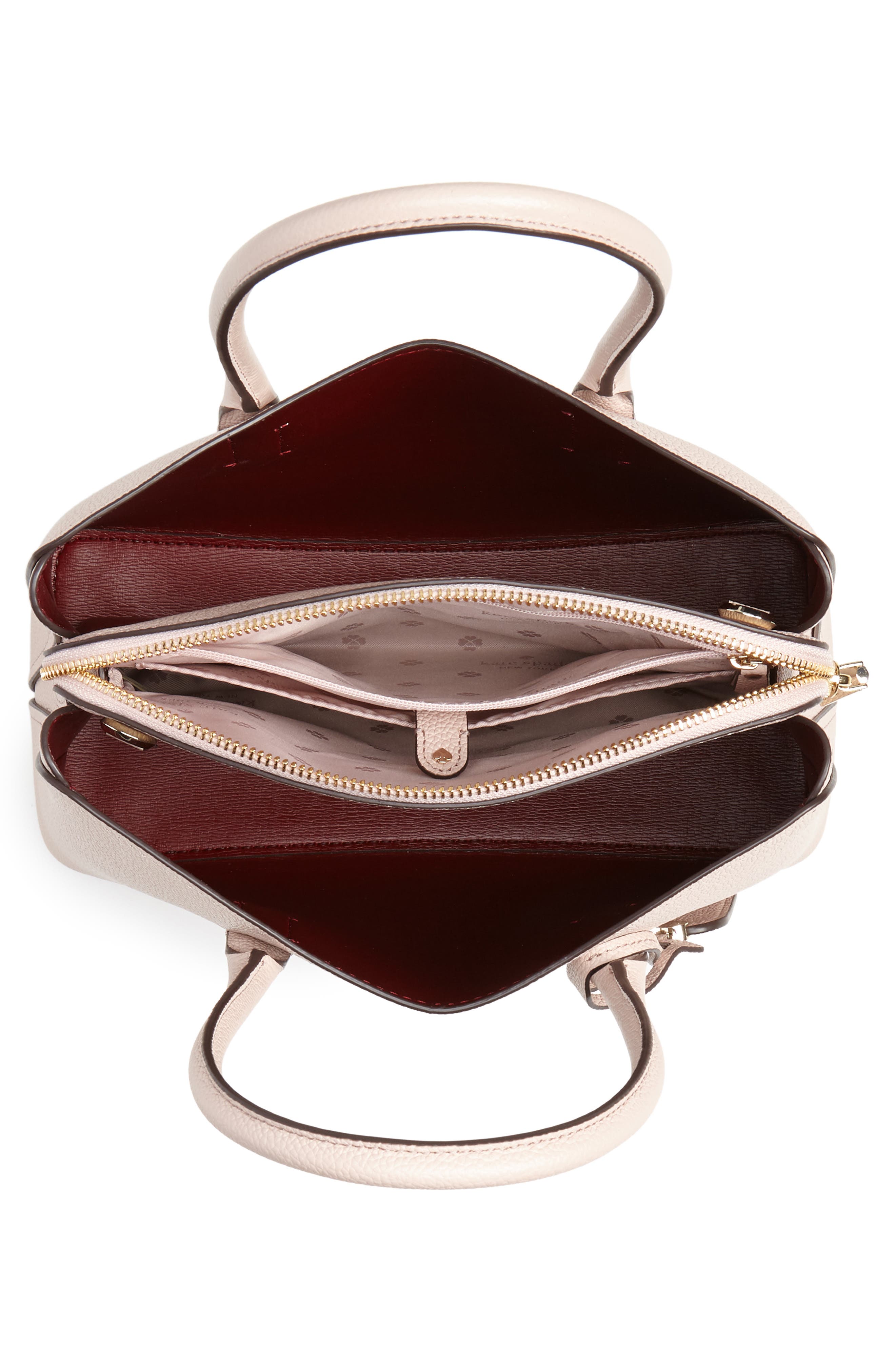 medium margaux leather satchel, Alternate, color, PALE VELLUM