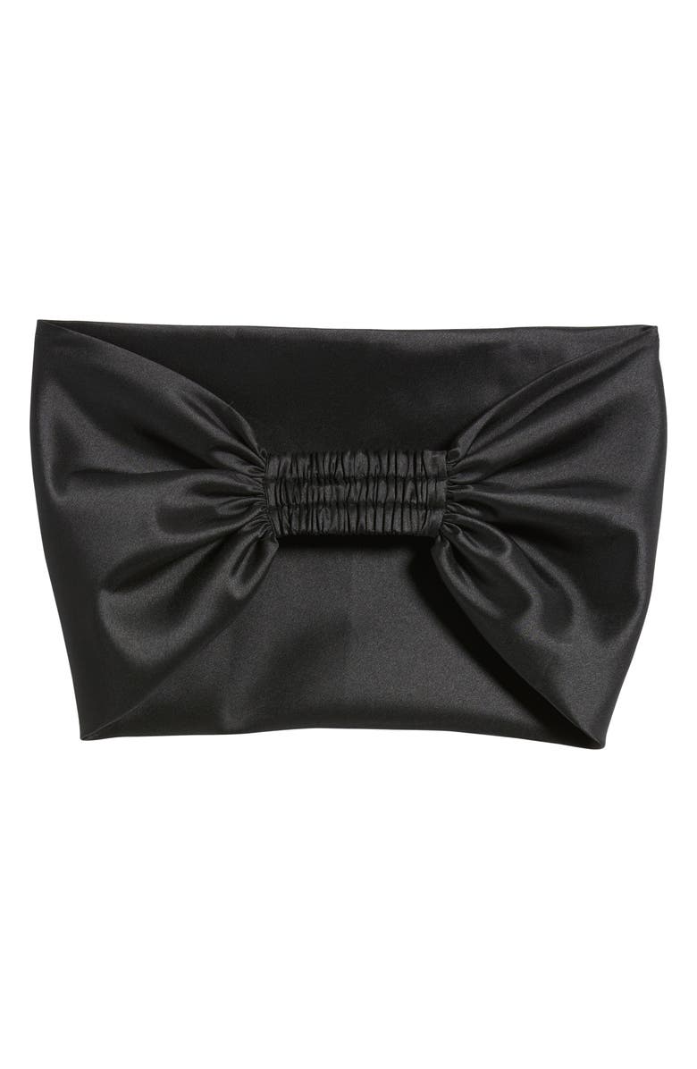 Amsale Mikado Shoulder Wrap, Alternate, color, Black