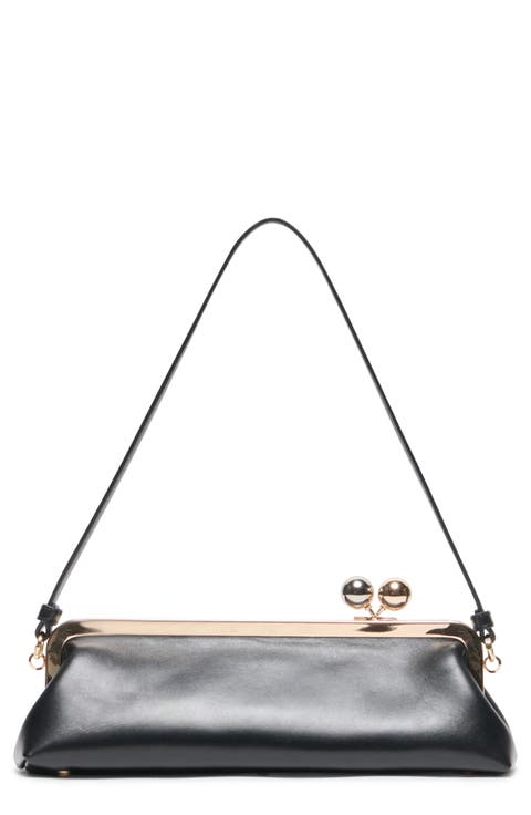 Ambriaa Kiss Lock Shoulder Bag