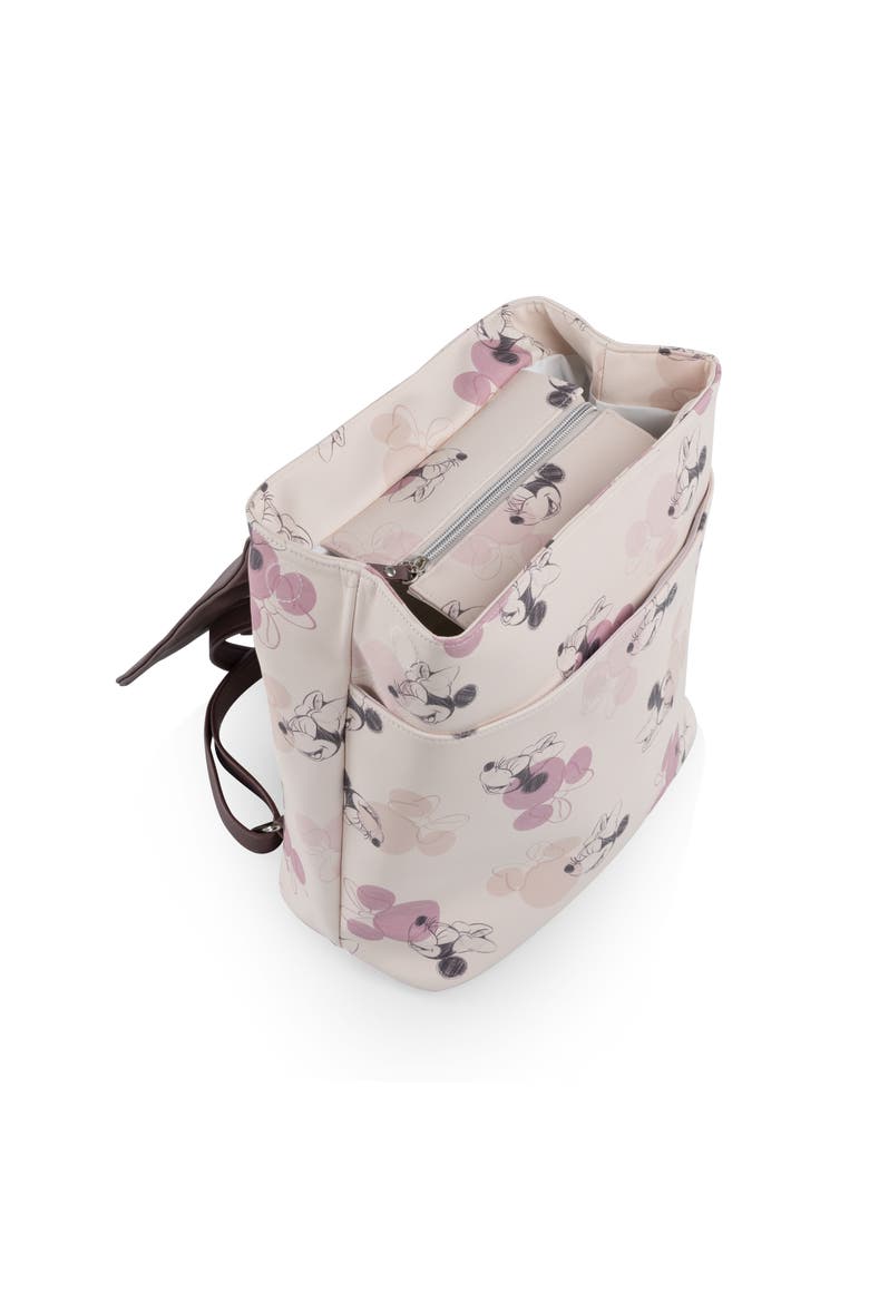 Minnie Mouse - Downtown Mini Cooler Backpack, Alternate, color, Beige with Vintage Pink Sketch