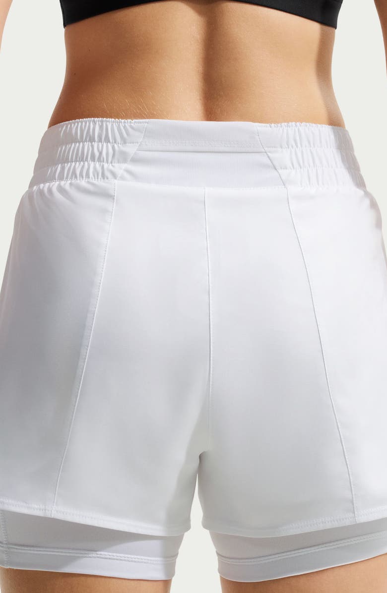 Nike One Dri-FIT High-Waisted 3-Inch 2-in-1 Shorts, Alternate, color, White/ Black