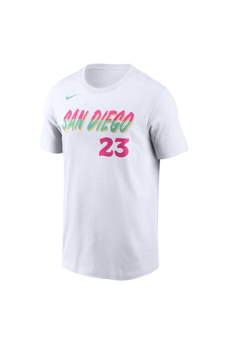 Men's Nike Fernando Tatis Jr. White San Diego Padres 2022 City Connect Name & Number T-Shirt, Alternate, color, White