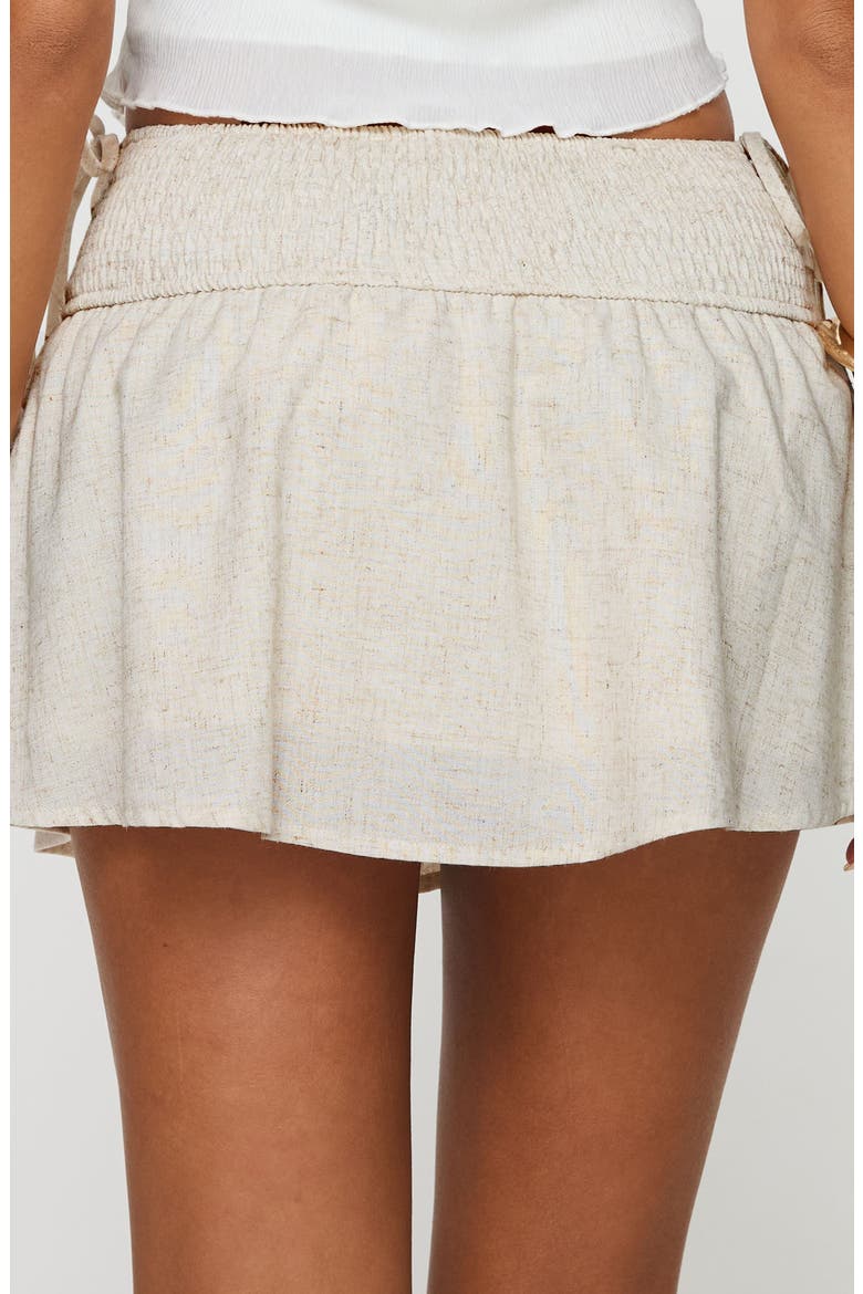 Arroyo Smocked Waist Miniskirt, Alternate, color, MEDIUM BEIGE