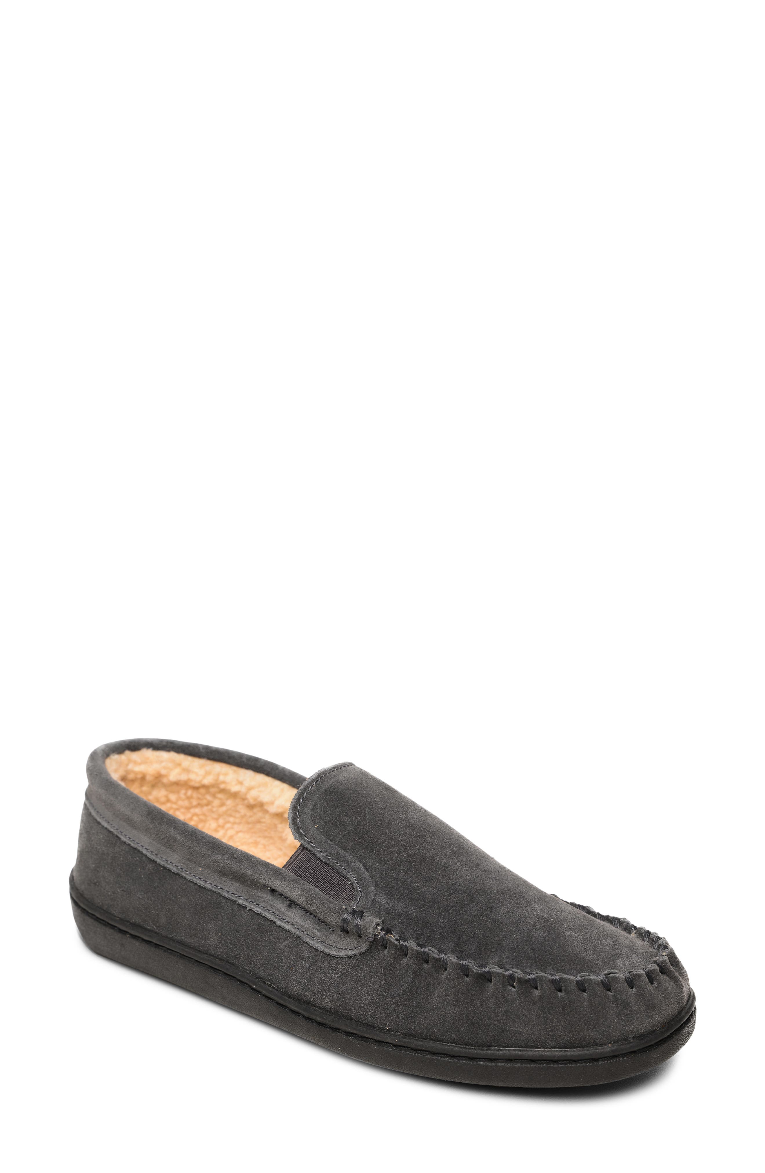 Minnetonka Everyday Moccasin Slipper, Main, color, Charcoal