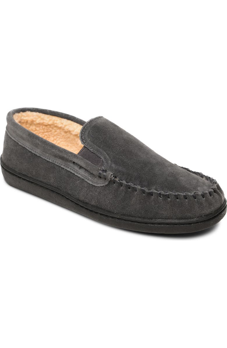 Minnetonka Everyday Moccasin Slipper, Main, color, Charcoal