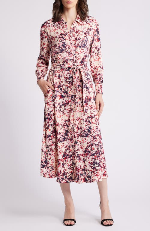 Hugo Boss Boss Davivio Tie Belt Long Sleeve Shirtdress