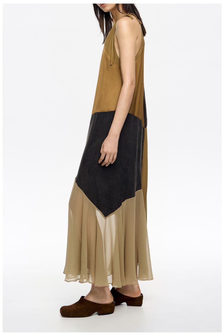 Patchwork Dress, Alternate, color, CAMEL