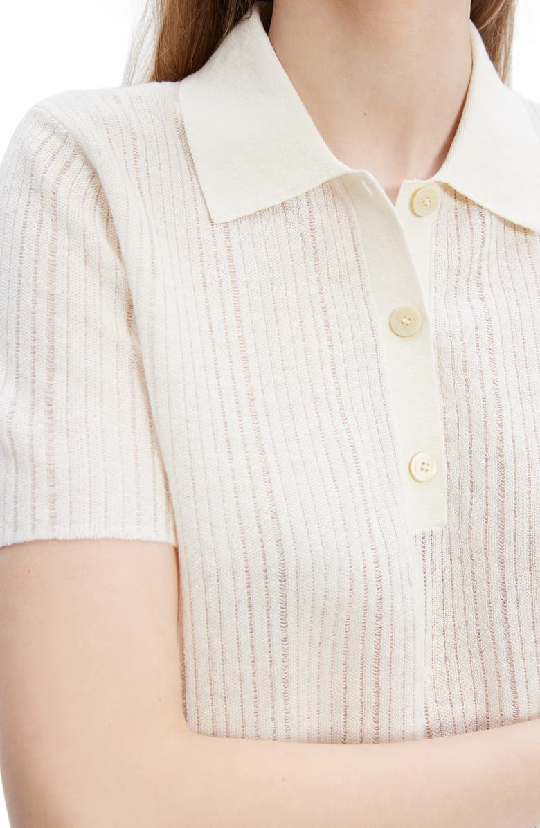 Theory Neo Crop Knit Polo, Alternate, color, 