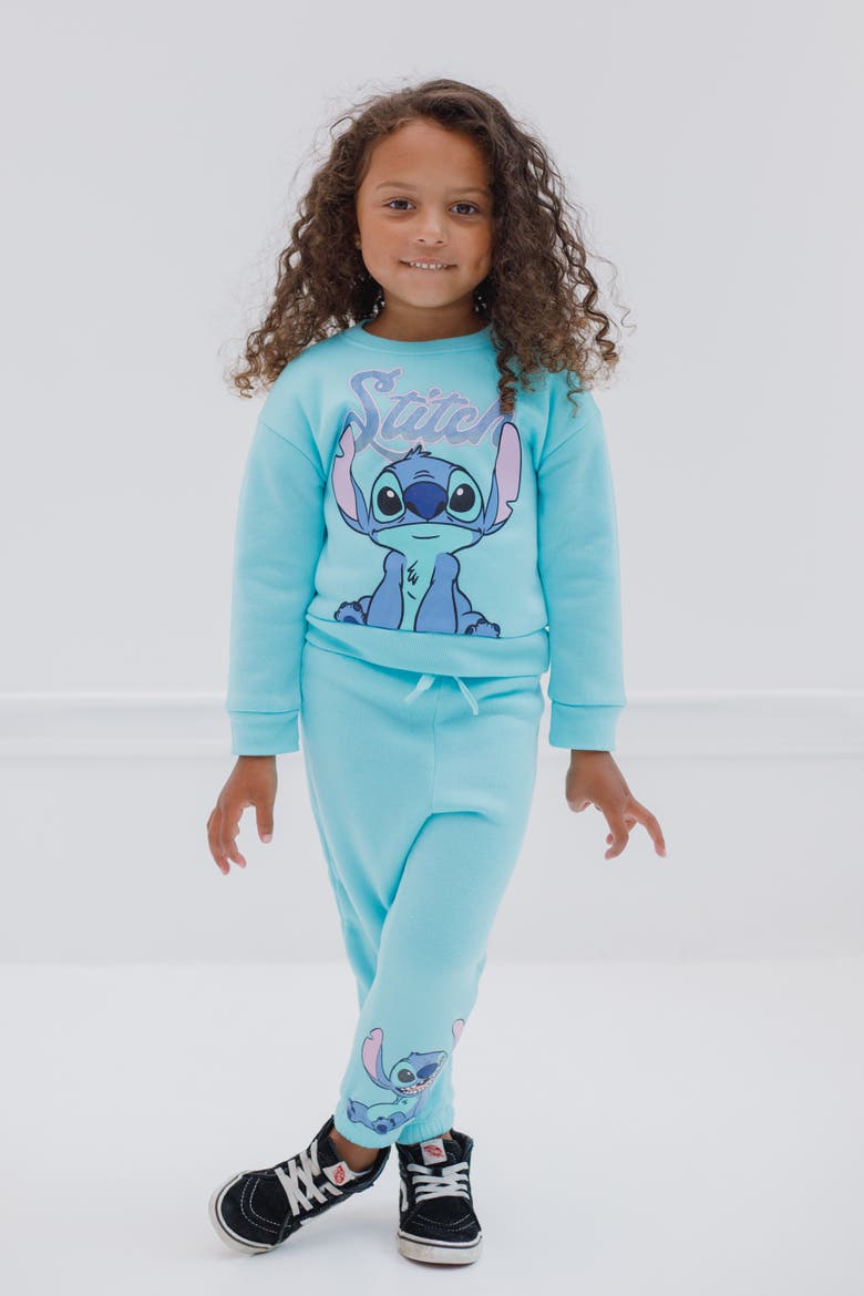Lilo & Stitch Fleece 2-Piece Sweatshirt and Joggers Set, Alternate, color, Stitch Teal