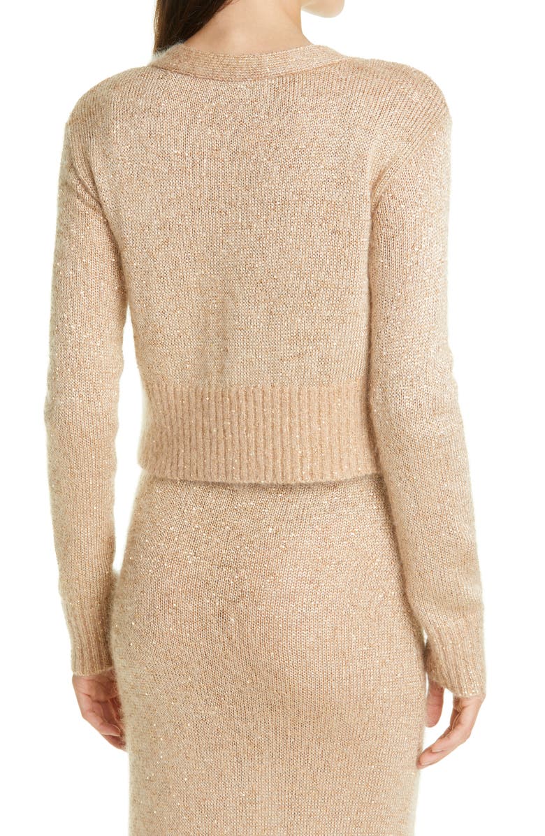 Altuzarra Isla Sequin Crop Cardigan, Alternate, color,