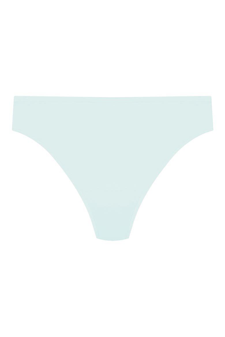 Bliss Bare Stretch Cotton Thong, Alternate, color, CLD GREEN