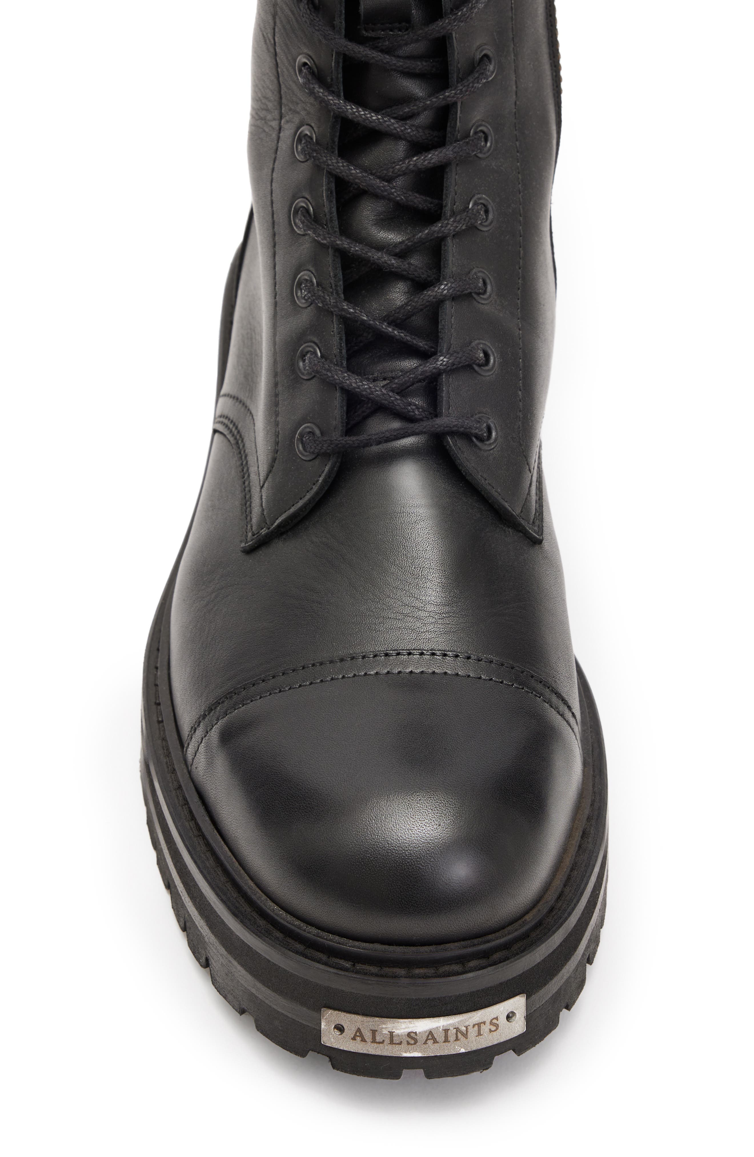 AllSaints Hank Lugged Zip Boot, Alternate, color, Black