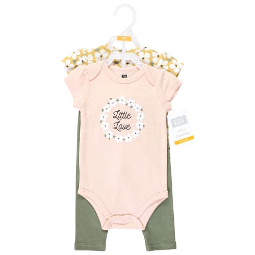 Hudson Baby 2 Bodysuits And Pant In Green
