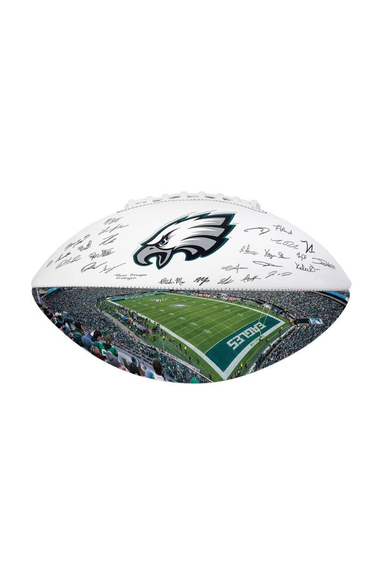 LOGO BRANDS Philadelphia Eagles 2025 Autograph Signature Football, Main, color, Green