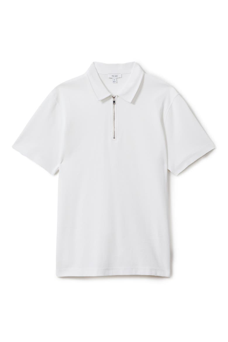 Cayman Half Zip Polo, Alternate, color, WHITE