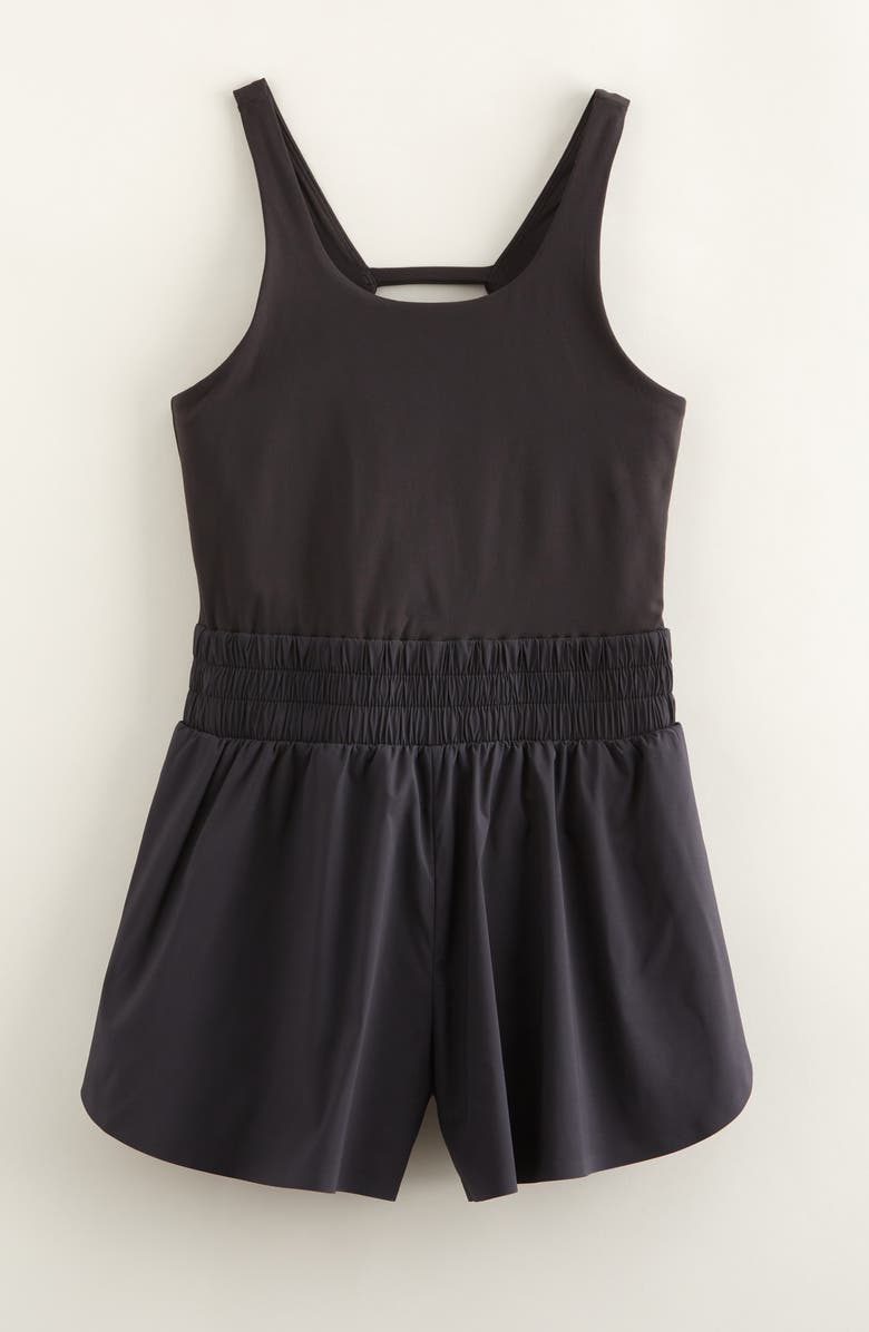 Zella Girl Kids' One & Done Romper, Main, color, Black