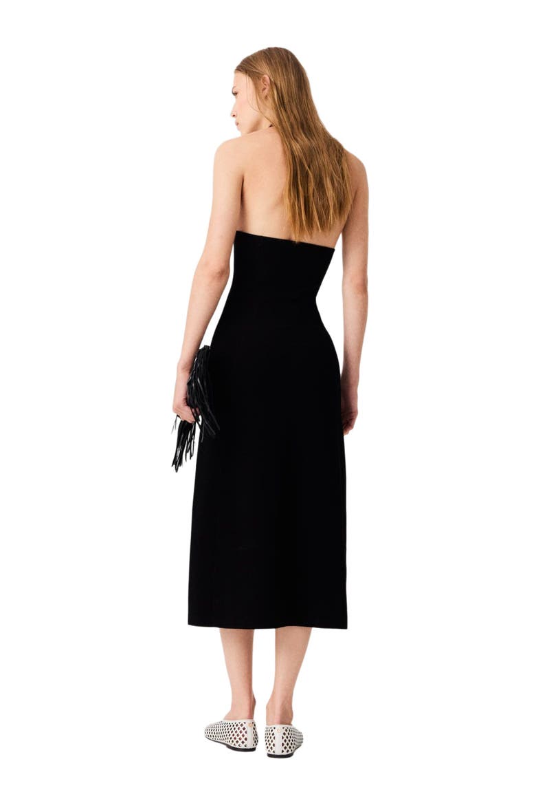 Dress with floral jewel details, Alternate, color, Black